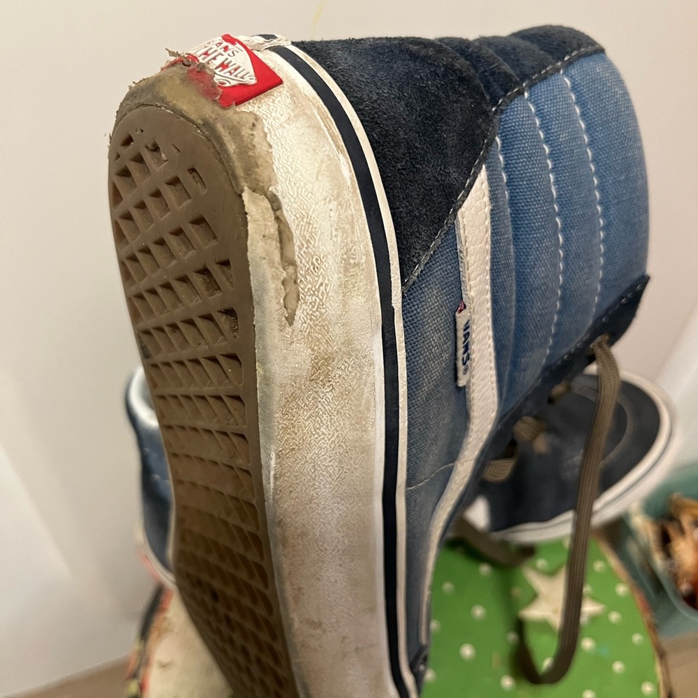 Vans Sk8-Hi Pro Blue & White core classic High Tops skateboard Pop Cush insoles - Picture 11 of 13